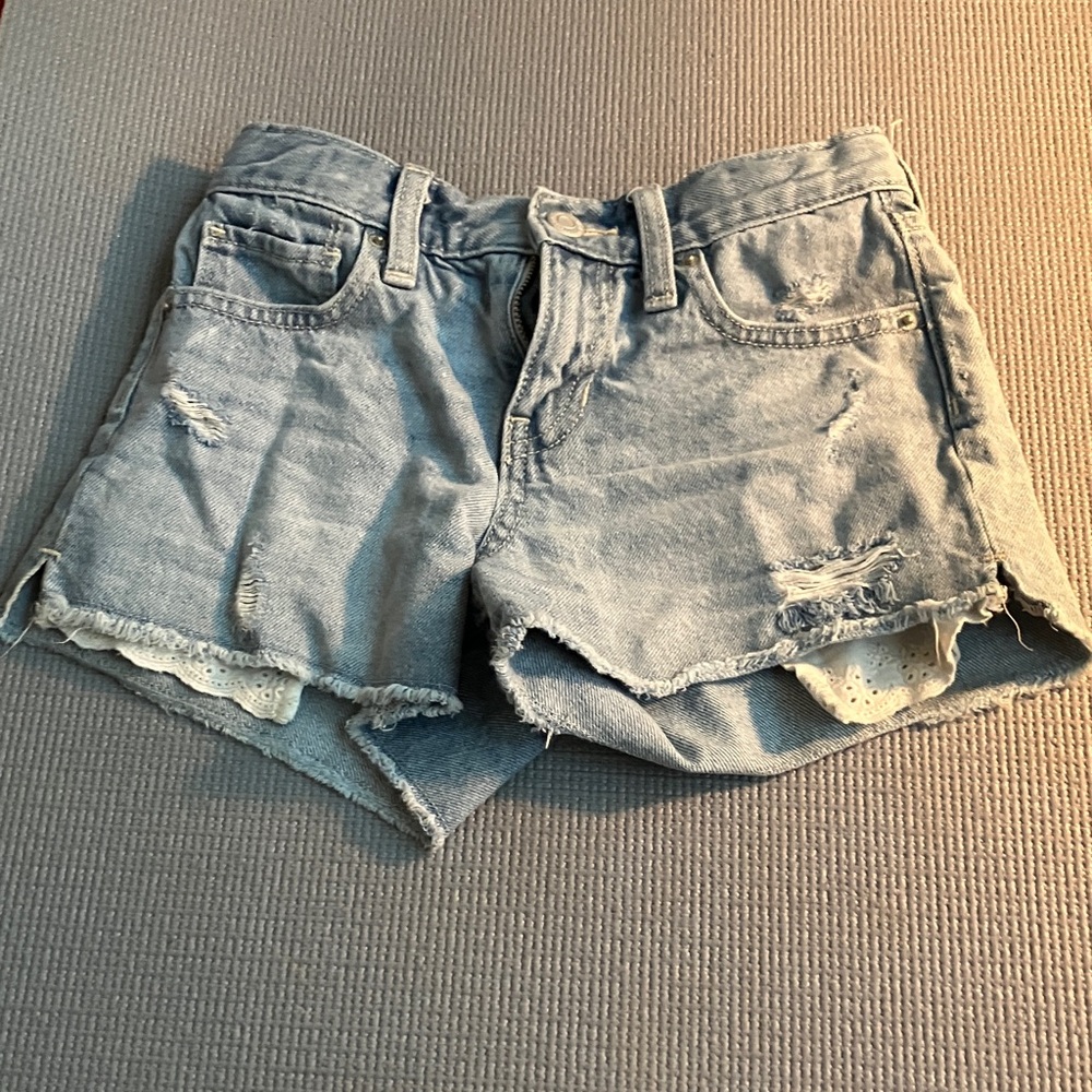 Denim Distressed Kid Shorts